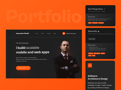 Developer Portfolio Website developer website portfolio website website design