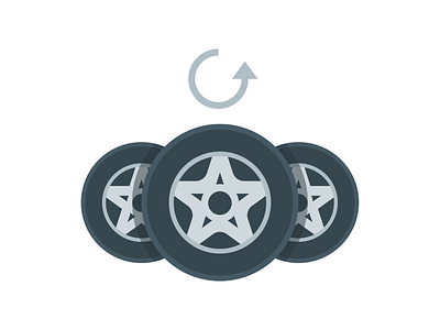 Wheel Replacement Illustration design icon illustration vector