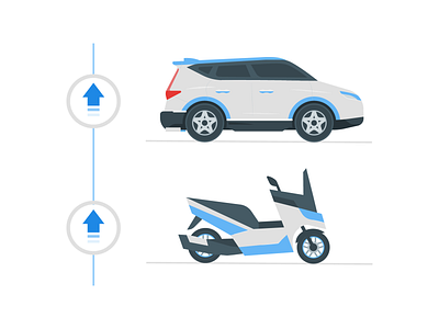 Upgrade Vehicle Illustration design icon illustration vector
