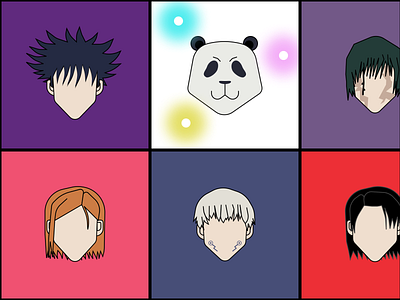 (呪術廻戦) Jujutsu Kaisen Animicons - Part 3 animation anime animicon animicons design graphic design icon icons illustration jujutsu kaisen logo manga naruto one piece 呪術廻戦