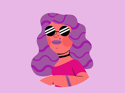 Violet colors design draw girl graphicdesigner illustration illustrator