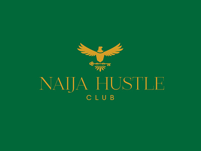 Naija Hustle Club abuja africa branding design eagle keys logo luxury minimalist nigeria