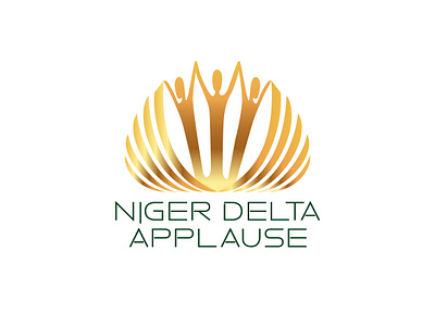 Niger Delta Applause Logo abuja africa branding design gold green logo minimalist nigeria peace youth