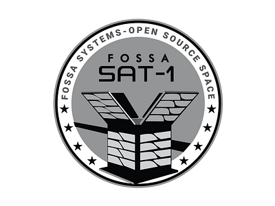 Mission Patch for Fossa SAT-1 abuja fossa gray logo picosatellite pocketqube space spain