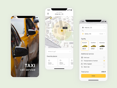 Taxi call service app app design ui ux