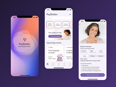 Psychological Center app design