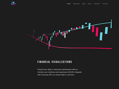 Financial Data Visualizations design motion graphics web