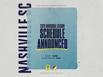 Nashville SC 2020 Schedule Release mls nashville soccer sports sports design tennessee