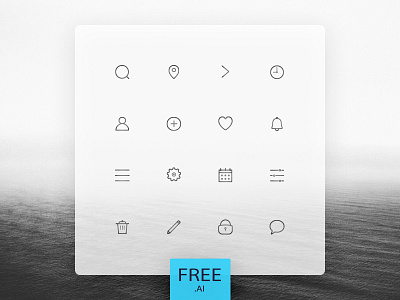 Carbon Icons Set FREE .AI calendar chat edit favorite filter free freebies icons notification settings trash user