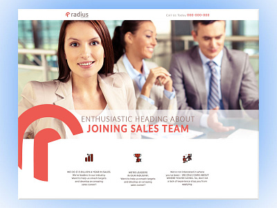 One page website landing recruiting web