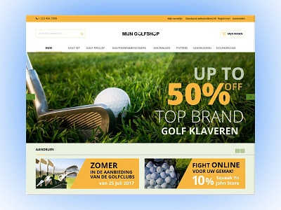 Golf e-commerce concept