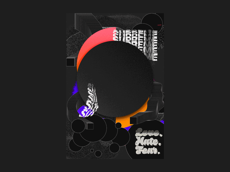 Supreme By SunHung art direction black and white design experiment gif ho chi minh city illustration illustrator lettering sun hung sunhung typography vector viet nam