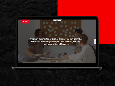 RMIT Homescreen Animation animation art direction black darkmode ho chi minh city parallax red rmit sun hung sunhung typography ui uiux viet nam web design