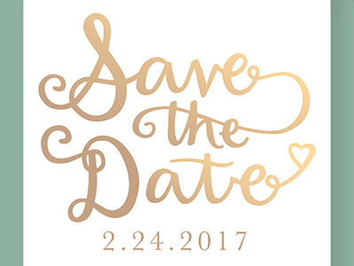 Save the Date lettering typography