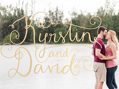 Kyrstin & David Lettering lettering script type