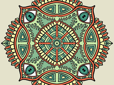 Serpent design illustration mandala zendala