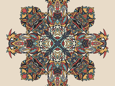 Totemic Reflection design illustration mandala totem zendala