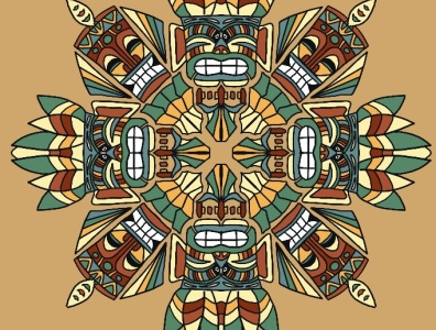 Totems design illustration mandala totem zendala