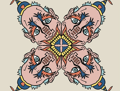 Teeth design illustration mandala zendala