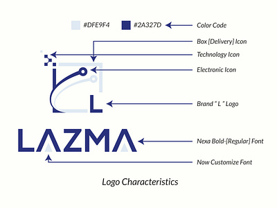 LAZMA " L " LOGO DESIGN