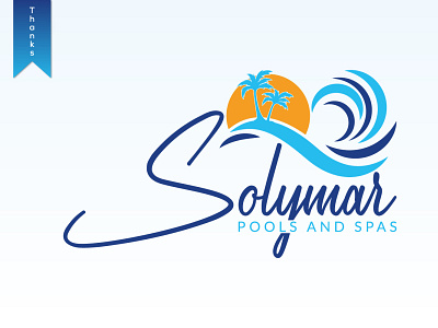 Solymar Pools and Spas LLC Logo Design background bdesign branding design graphic design illustration logo logo maker logo vector pools pools and spas pools logo signature logo solymar pools spas llc logo