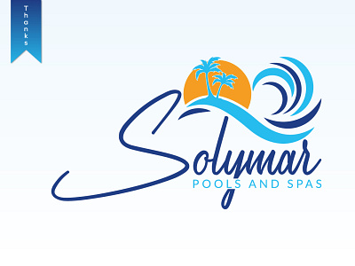 Solymar Pools and Spas LLC Logo Design