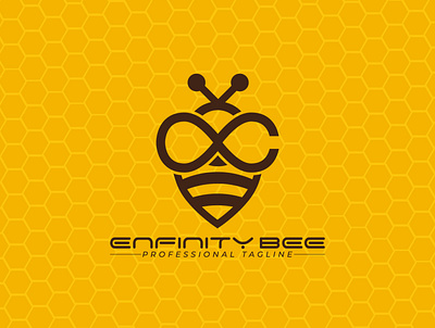 Enfinity Bee Logo Design 3d animation background banner design for youtube bdesign bee bee logo brand logo branding design enfinity enfinity bee graphic design illustration infinity logo logo logo maker ui