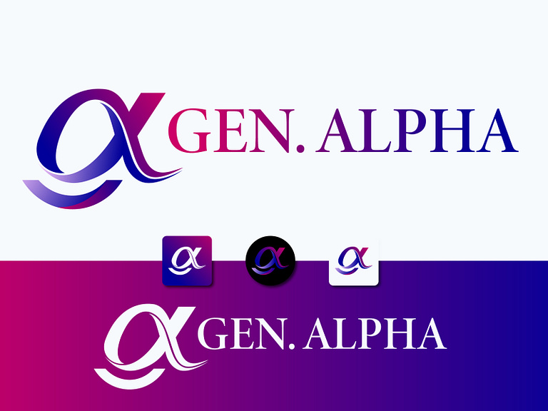 Gen Alpha Logo Design By Md Mohaymenul Khandaker On Dribbble 7489