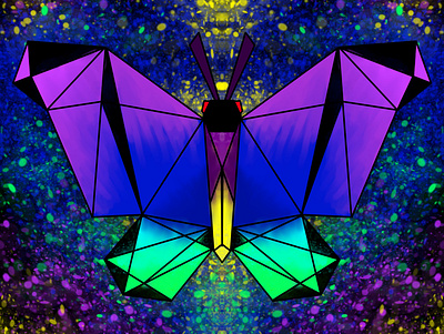 The Butterfly art artwork branding butterfly colorful colors design digital digital art geometric geometric art graphic graphic art graphic design illustration modern