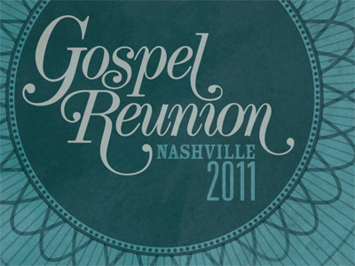 Gospel Reunion radial typography