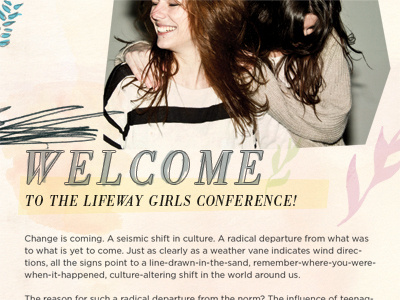 Girls Conference collage feminine scribble
