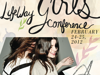Girls Conference Cover collage feminine girls ink watercolor