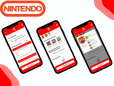 Nintendo Switch Online App - Concept adobe xd app design mobile native app nintendo product design ui visual design