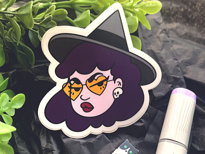 Sass Witch character design cute design illustration sass sassy spooky sticker sticker design stickermule witch