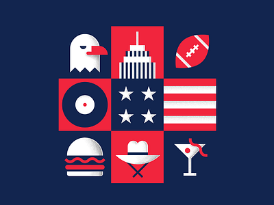 U S A design icon illustration
