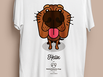 T-shirt MDDI - Helix illustration t shirt dog