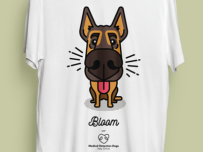 T-shirt MDDI - Bloom illustration t shirt dog