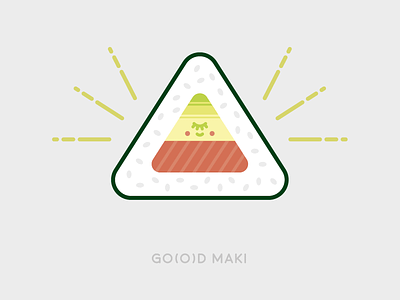 Sunday Illustration #03 - GO(O)D MAKI 03 alessandro burelli design flat god graphic illustration maki sundayillustration sushi triangle