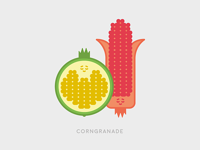 Sunday Illustration #05 - Corngranade corn illustration pomegranade