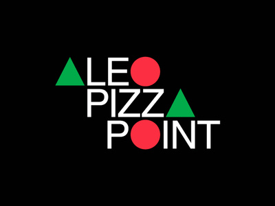ALEO PIZZA POINT bauhaus food graphic design helvetica logo pizza