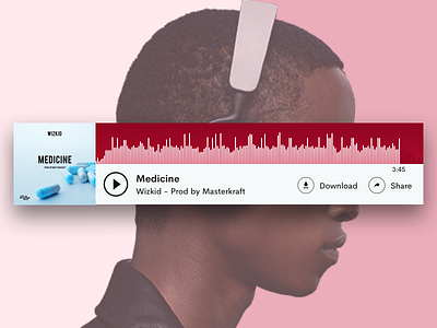 Music Player clean flat music music player player ui ux web website