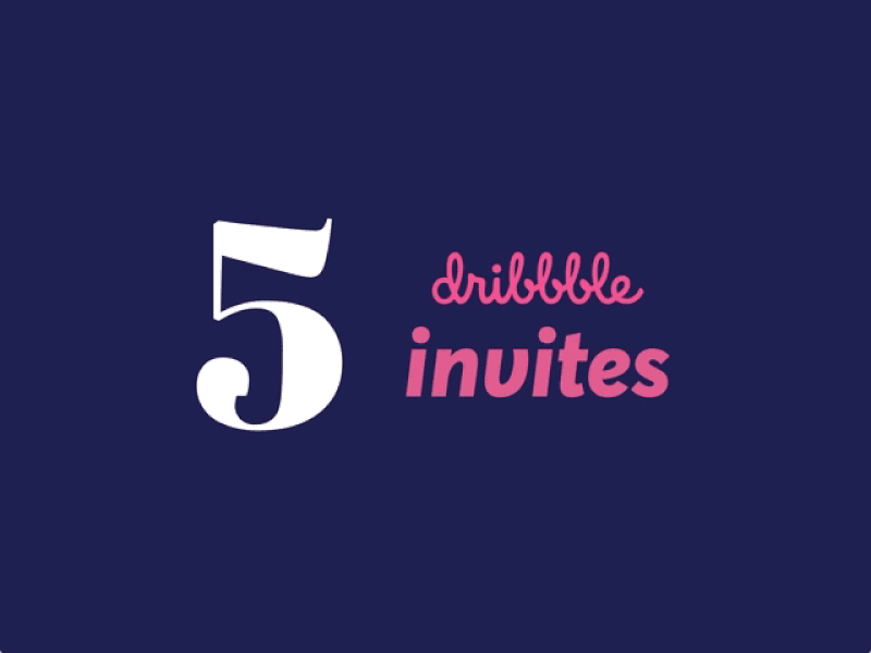 5 Dribbble Invites draft dribbble dribbble invite dribbble invites invitation invite invites rookie shot tickets