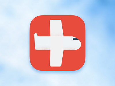 Fly Healthy App Icon airplane app fly fly healthy healthy icon ios 7 jet logo