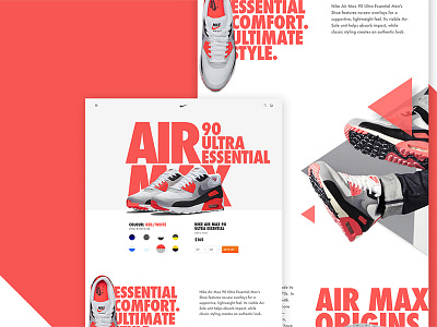 Nike Product Page nike product design sketch ui ux