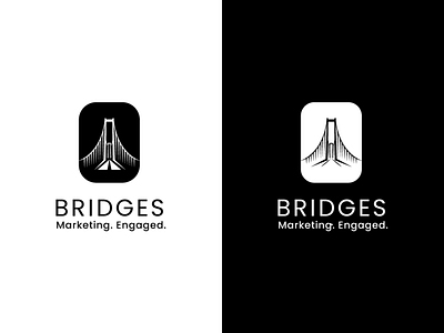 BRIDGES MARKETING ENGAGED app branding design graphic design illustration logo typography ui ux vector