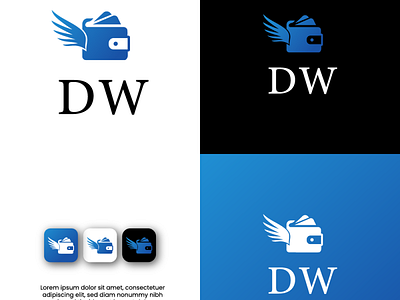 DW LOGO app branding design graphic design illustration logo typography ui ux vector