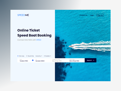 Online Ticket Speed Boat Booking design speedboat ticket ui web