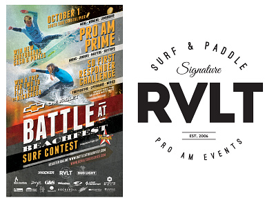 Battle at Beachfest Poster branding design graphic design typography