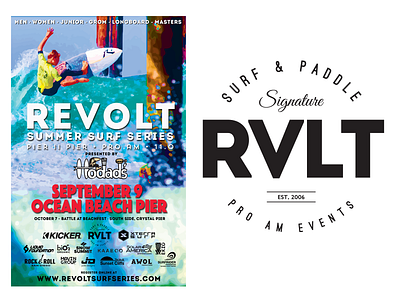 Revolt Summer Surf Series Poster branding design graphic design logo typography