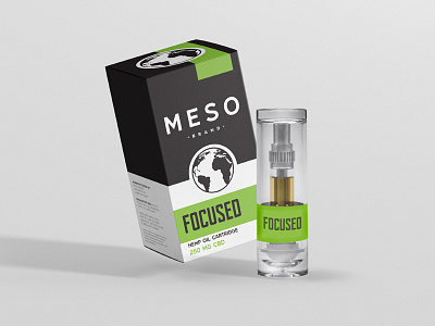 MESO Packaging (Vape Cartridge) branding design graphic design logo typography